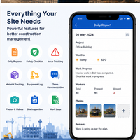 Aplicación Móvil Inteligente para la Gestión de Obras de Construcción, Soporte por Internet para el Seguimiento de Proyectos, Gestión de Personal, Actualizaciones en Tiempo Real