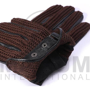 Gants de conduite unisexes en cuir véritable, pleine longueur, avec logo personnalisé, respirants, pour moto - Product Image 6