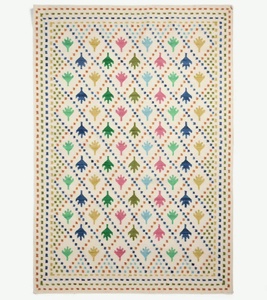 Indian Handloom Wool Cotton Kilim Area Rug Scandinavian Floral Hand Knotted Flat Pile Washable Living Room <b>Bedroom</b> <b>Decor</b> - Product Image 2