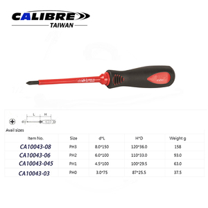ไขควงไฟฟ้าหุ้มฉนวน TAIWAN CALIBRE 1000V รุ่น PH/SL - Product Image 2