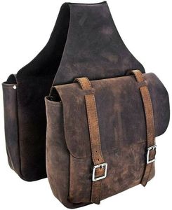 Sacoche en cuir pour selle de cheval western et moto, artisanale, sculptée à la main, 100% cuir de buffle, couleur et logo personnalisables - Product Image 4