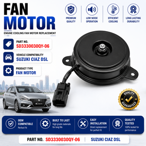 Motor del Ventilador de Refrigeración del Radiador para Suzuki Ciaz Diésel, Motor del Ventilador de Refrigeración del Motor 12V, Repuestos para Automóviles - Product Image 3