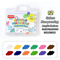 Ensemble de crayons de couleur imperméables et superposables DIY 12/18/24/36/48 couleurs, marqueurs acryliques pour étudiants