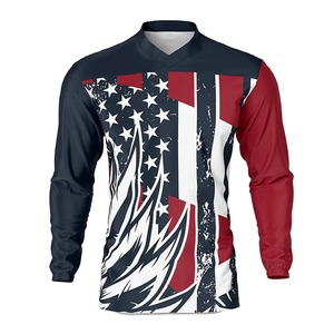 Full Sublimation Custom Sublimation Men Jersey Customized Adults Motocross Jersey with Stretch Panels OEM - Product Image 6