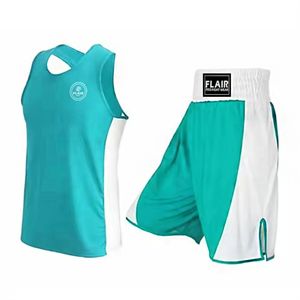 ชุดยูนิฟอร์มชกมวยสำหรับผู้ใหญ่ 2 ชิ้น เสื้อและกางเกงขาสั้น - สีดำขาว - Product Image 4