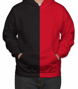 Sweat à capuche d'hiver pour homme, coupe classique, en molleton de coton uni, imperméable, écologique, bicolore, doux, zippé, 500 grammes, teinture unie - Product Image 2