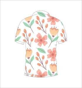 เสื้อโปโลพิมพ์ลายใบไม้เขตร้อนสำหรับผู้ชาย พิมพ์ลายทั่วตัว แขนสั้น สไตล์ลำลอง เหมาะสำหรับเล่นกอล์ฟ - Product Image 4