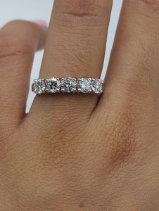 1.25 CT 5 Stone Lab Grown Brilliant Cut <b>Diamond</b> <b>Ring</b> 18K Gold Plated | Trendy IGI Certified Luxury Wedding Anniversary Bridal - Product Image 1