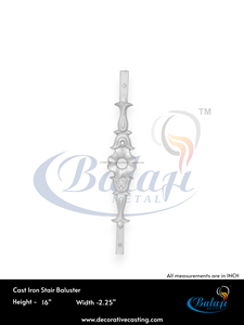 Balaustradas de Hierro Fundido Gris Modernas al por Mayor, Superficie Superpulida con Granallado, Piezas de Barandilla de Alta Calidad, Metales para Balcón y Balaji a Granel - Product Image 3