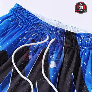 Shorts de basketball sportifs tendance, en tissu mesh léger et respirant avec imprimé géométrique – Nouvelle collection du meilleur fournisseur - Product Image 6