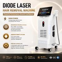 Équipement d'épilation au laser à diode à 4 longueurs d'onde, système intelligent Android, appareil professionnel pour salon