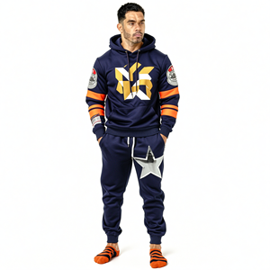 Cycling Warm Tracksuit Men Hooded Top And Pants Set Designed For <b>Road</b> Riding Comfort And Outdoor Motion - Product Image 1