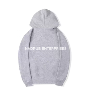 Sudadera con Capucha Gris, Sudadera con Cordón Ajustable, Bolsillo Tipo Canguro, Estampado de Letras, Manga Larga - Product Image 2
