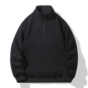 Sudadera con Capucha de Alta Calidad con Logotipo Personalizado, Cierre de Cremallera 1/4, para Hombre, Impermeable, Forrada, Bordada, con Media Cremallera, Estampada, Informal, 320 GSM - Product Image 3