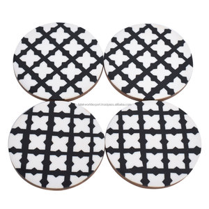 ที่รองแก้วชาทำมือคุณภาพพรีเมียมจากไม้และเรซิ่น ดีไซน์ทันสมัยสำหรับใช้ในบ้าน ผลิตโดย Falak World Export - Product Image 3