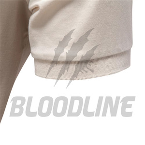 <b>Men's</b> Short Sleeve Polo Shirt <b>Cream</b> Color Claw Print Back Design Casual Knitted Cotton Breathable Regular Fit - Product Image 2