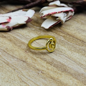 Anillos Espirales de Latón Estilo Boho, Joyería para Mujer, Chapados en Oro de 18k, Anillos Geométricos Minimalistas para Venta al Por Mayor/OEM/ODM - Product Image 5