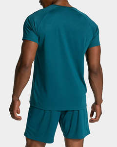 Nueva Camiseta y Pantalones Cortos Deportivos de Malla Transpirable Ligera de Poliéster para Hombre, Estilo Urbano y Gimnasio, Personalizados y a la Moda - Product Image 2