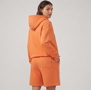Sweat <b>Short</b> <b>Set</b> Women Hooded Casual 2 Piece Breathable Stretch Sports Wear Winter Wear Baggy Loose Fit Sweat <b>Short</b> <b>Set</b> <b>Ladies</b> - Product Image 2