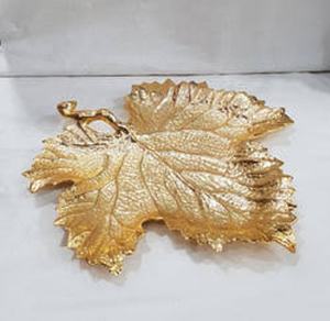 NUEVO DISEÑO FANCY DE HOJA CUENCO DECORATIVO PLATO EN FORMA DE HOJA PARA USO DE Vajilla CON ACABADO DE ORO PERSONALIZADO EN VENTA - Product Image 5