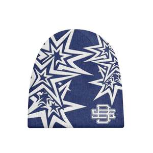 Gorro Unisex con Patrón de Estrella Geométrica, 100% Acrílico, Gorro de Invierno, Estilo Urbano, Casual, para Adultos, en Negro, Rojo, Morado, Marrón y Azul - Product Image 2