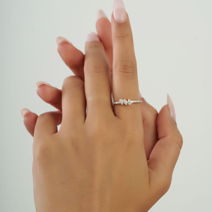 Superbe bague empilable minimaliste en or jaune K14 avec diamant véritable de 0,42 ct, prix de gros usine, bijoux légers de haute qualité - Product Image 2