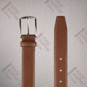 Cinturón de piel auténtica con hebilla de aleación ajustable para hombre, informal, a la moda - Product Image 2