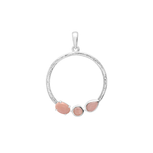 Nuevo colgante minimalista de plata de ley 925 maciza con piedras de coral engastadas en garra, para uso diario, joyería fina para mujer. - Product Image 1