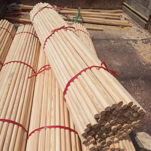 Premium Pine Wooden <b>Broom</b> <b>Handle</b> Smooth Surface Knot-Free High Quality Natural Wood <b>Broom</b> Stick for Cleaning Use - Product Image 1