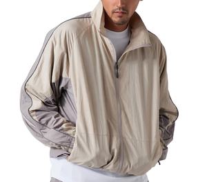 Chaqueta cortavientos con cremallera transpirable personalizada de alta calidad para hombre, chaqueta cortavientos de nailon de poliéster de talla grande 100% - Product Image 3