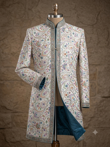 Chaqueta Étnica de Mujer, 100% Algodón, Tejida, Bordada, de Secado Rápido, con Patrón Circular de Lentejuelas Mandala, Lehenga de Novia, Abaya - Product Image 3