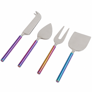 ชุดมีดชีสสแตนเลสสตีลเคลือบ PVD สีรุ้ง คุณภาพสูง พร้อมอุปกรณ์เสิร์ฟชีส - Product Image 6