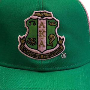 Green Pink Trucker Baseball <b>Cap</b> Women Mesh Back <b>Hat</b> Embroidered Fashion Adjustable Outdoor Casual Headwear Stylish Daily Wear - Product Image 6