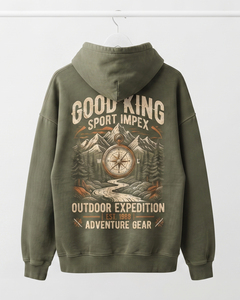 Sudadera con Capucha de Corte Regular con Estampado Gráfico, Estilo Urbano Vintage, de Algodón Grueso y Felpa, Sudadera Premium de Moda Masculina para Invierno, Personalizable - Product Image 2