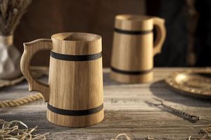 Jarra de Cerveza de Madera Hecha a Mano de Primera Calidad, Taza de Madera Natural para Servir Whisky, Café, Té, Jugo y Decoración del Hogar - Product Image 6