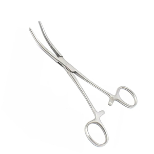 Pinces hémostatiques courbées de 8 pouces en acier inoxydable, instrument chirurgical vétérinaire de serrage pour les procédures en salle d'opération - Product Image 1