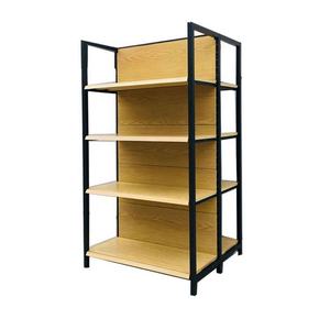 رفوف خشبية مخصصة لمتجر أرفف خشبية مع إطار معدني رفوف معدنية لمتجر - Product Image 2