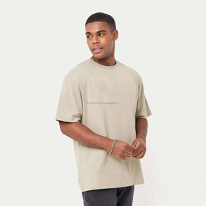 Camiseta Extra Grande Personalizada con Hombros Caídos para Hombre, Algodón Grueso, Estilo Urbano - Product Image 4