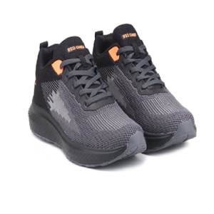 Chaussures de course noires en graphite pour hommes, baskets athlétiques basses à lacets, respirantes, confortables et amorties - Product Image 1