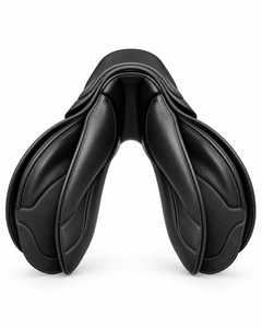 Selle d'équitation anglaise personnalisable – Artisanat en cuir de qualité supérieure, selle d'équitation anglaise en cuir noir faite à la main avec étriers - Product Image 6