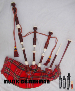 High Quality <b>Musical</b> <b>Instruments</b> Handmade Highland Bagpipes Natural Wood Finish Custom Branding Solid Color Traditional Folk Bag - Product Image 6