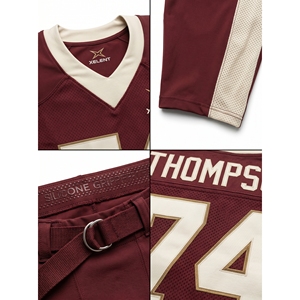 Uniforme de Fútbol Americano Retro Personalizado para Hombre, Conjunto de Uniforme de Poliéster y Elastano con Etiqueta OEM - Product Image 4