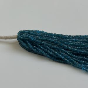 Perles facettées rondes en apatite néon naturelle AAA, 3-4 mm, apatite bleue, pour la fabrication de bijoux, fournisseur en gros - Product Image 2