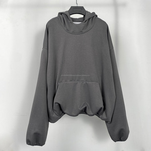 En Stock, sudadera holgada de lana de doble capa, ropa de calle, sudadera de gran tamaño Kanye acolchada para niños, Sudadera con capucha para hombres - Product Image 4