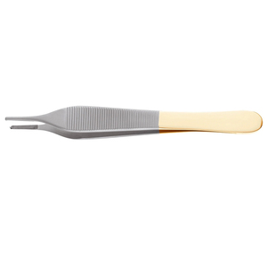 Pince à tissus TC Adson 12 cm, 1x2 dents, en carbure de tungstène, à dents, pour chirurgie plastique, manuelle, certifiée CE Classe II - Product Image 5