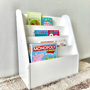 Estantería para Libros Infantil Personalizada de 4 Niveles, Estantería de Madera Natural para Niños Pequeños para el Aula, Personalización Según Solicitación del Cliente - Product Image 1