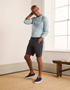 Pantalones Cortos Bermuda de Algodón Oxford para Hombre, Color Sólido, Cintura Media, Cierre de Botones, Estilo Casual con Bolsillos, Tejido Transpirable - Product Image 2