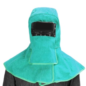 Vêtements de sécurité industriels robustes, résistants au feu, en cuir de vachette, couvre-tête de protection pour la soudure, protection contre les étincelles et la chaleur - Product Image 2