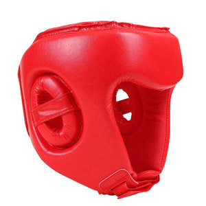 Protège-tête de boxe rouge en cuir PU, équipement de protection pour adultes, unisexe, utilisation universelle - Product Image 2