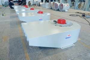 Support OEM 250 ° C-300 ° Ventilateur centrifuge à flux mixte JET PL-C-85-4 blanc avec acier CT3 pour l'extraction des fumées dans les sous-sols - Product Image 3